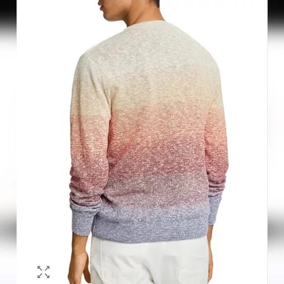 SCOTCH & SODA SLUB KNIT GRADIENT STRIPE SLIM FIT SWEATER SZ S - Picture 2 of 12